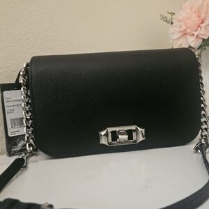 Rebecca Minkoff Amour Crossbody Black Genuine Leather with Silver Hardware NWT